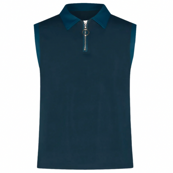 Marie Birdie Hazy Shade of Winter S/L Polo - Navy