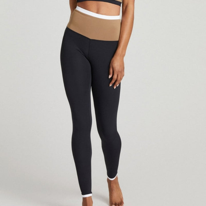 Strut This Catalina Legging - Black/Tobaccoi/White