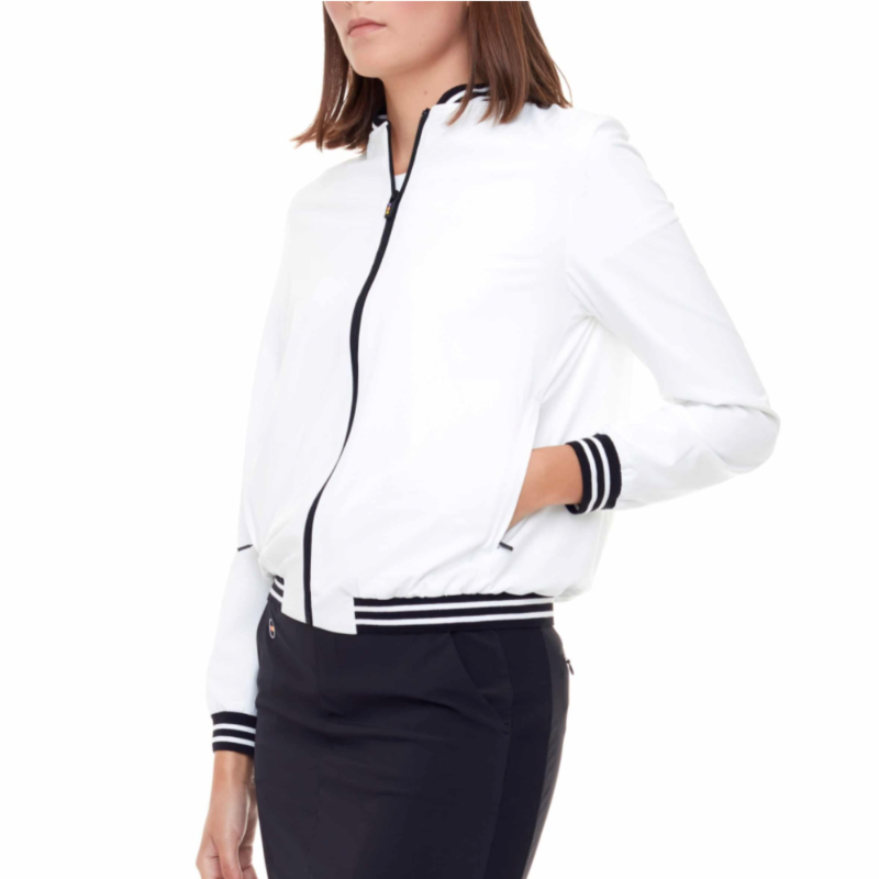 Swing Control Cloud Bomber Jacket - White