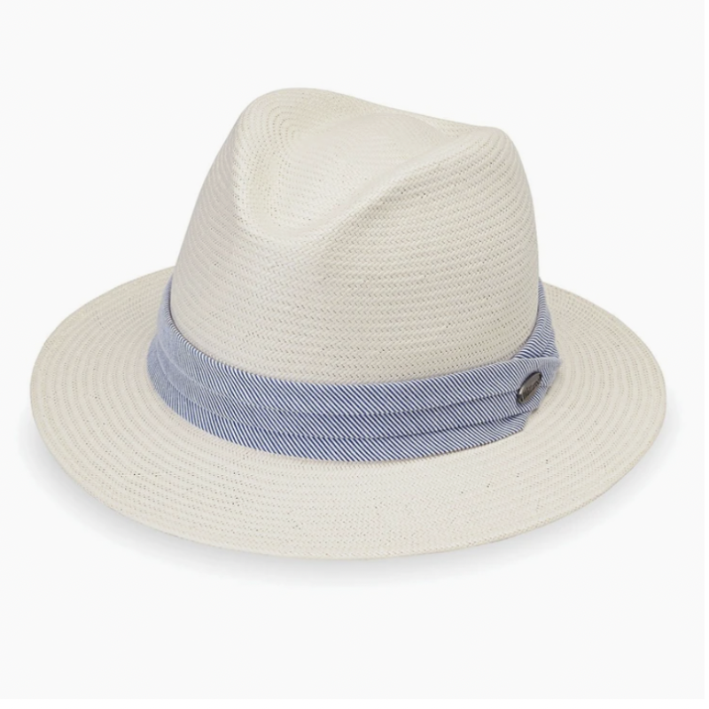 Wallaroo Monterey Fedora - Natural/Blue