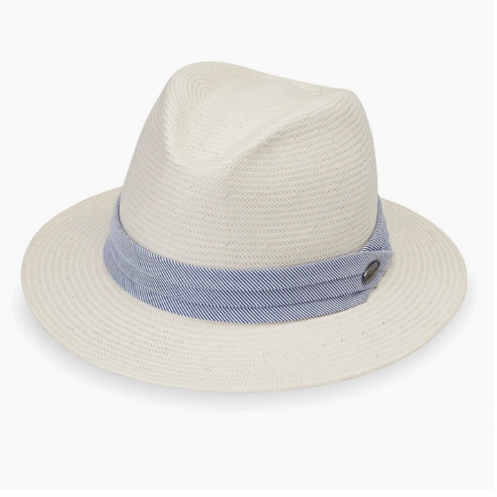 Wallaroo Monterey Fedora - Natural/Blue