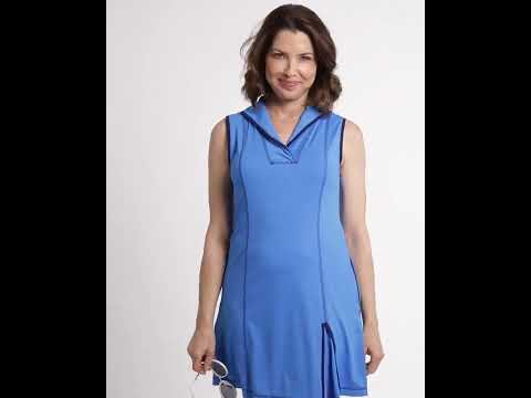 Kinona PV Roll to the Hole S/L Dress - Azure Blue