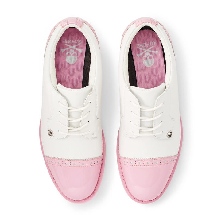 G/FORE Cap Toe Gallivanter Golf Shoe - Snow/Blush