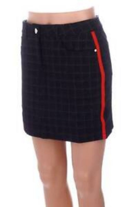 Movetes Lizzie Skort - Navy/Plaid